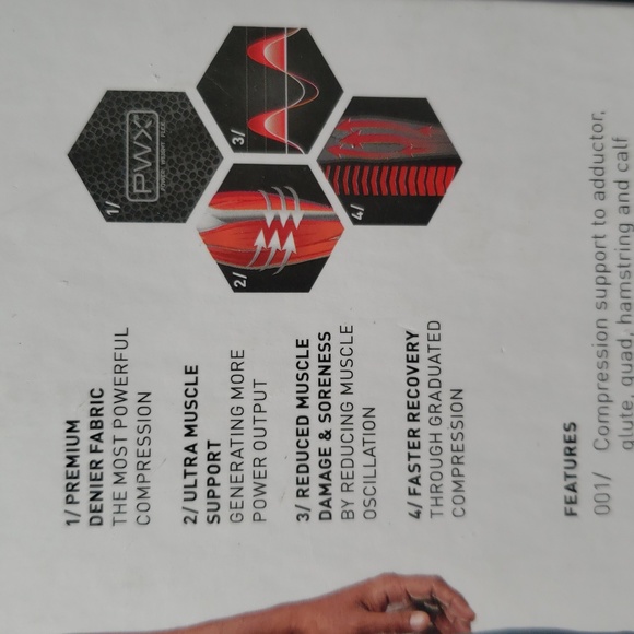 2XU MEN'S MOTION COMPRESSION TIGHTS, COLOR: BLACK/NERO, ORIGINALLY $89.95 - Picture 7 of 9